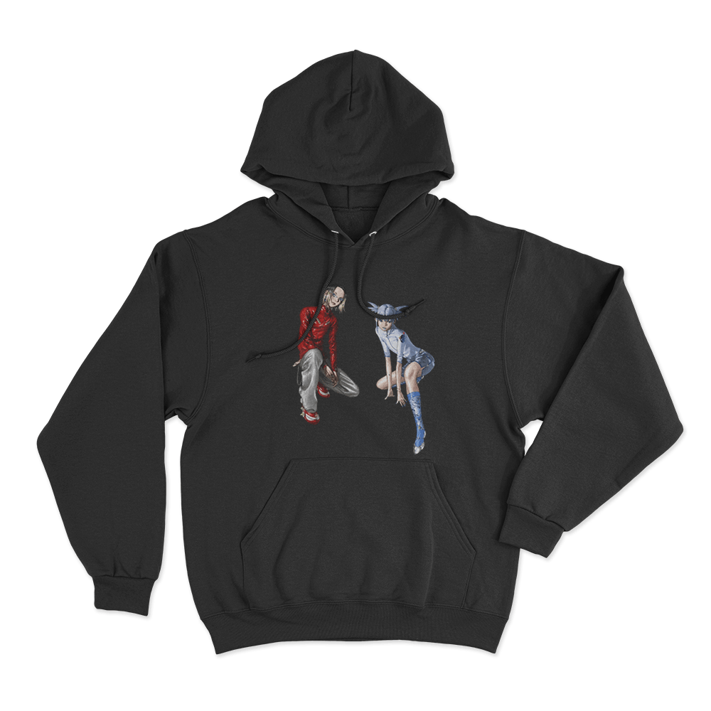 Yoasobi Duo Cartoon Unisex Hoodie Black Yoasobi Duo Cartoon Unisex Hoodie Black