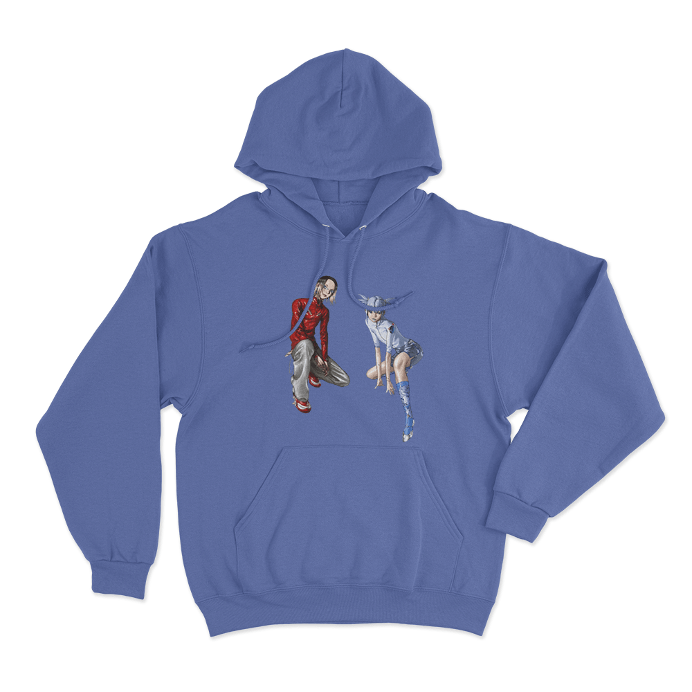 Yoasobi Duo Cartoon Unisex Hoodie Blue Yoasobi Duo Cartoon Unisex Hoodie Blue