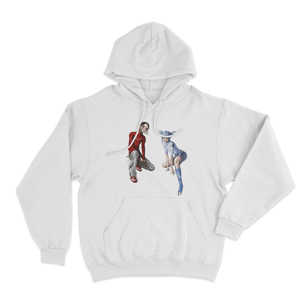 Yoasobi Duo Cartoon Unisex Hoodie White Yoasobi Duo Cartoon Unisex Hoodie White