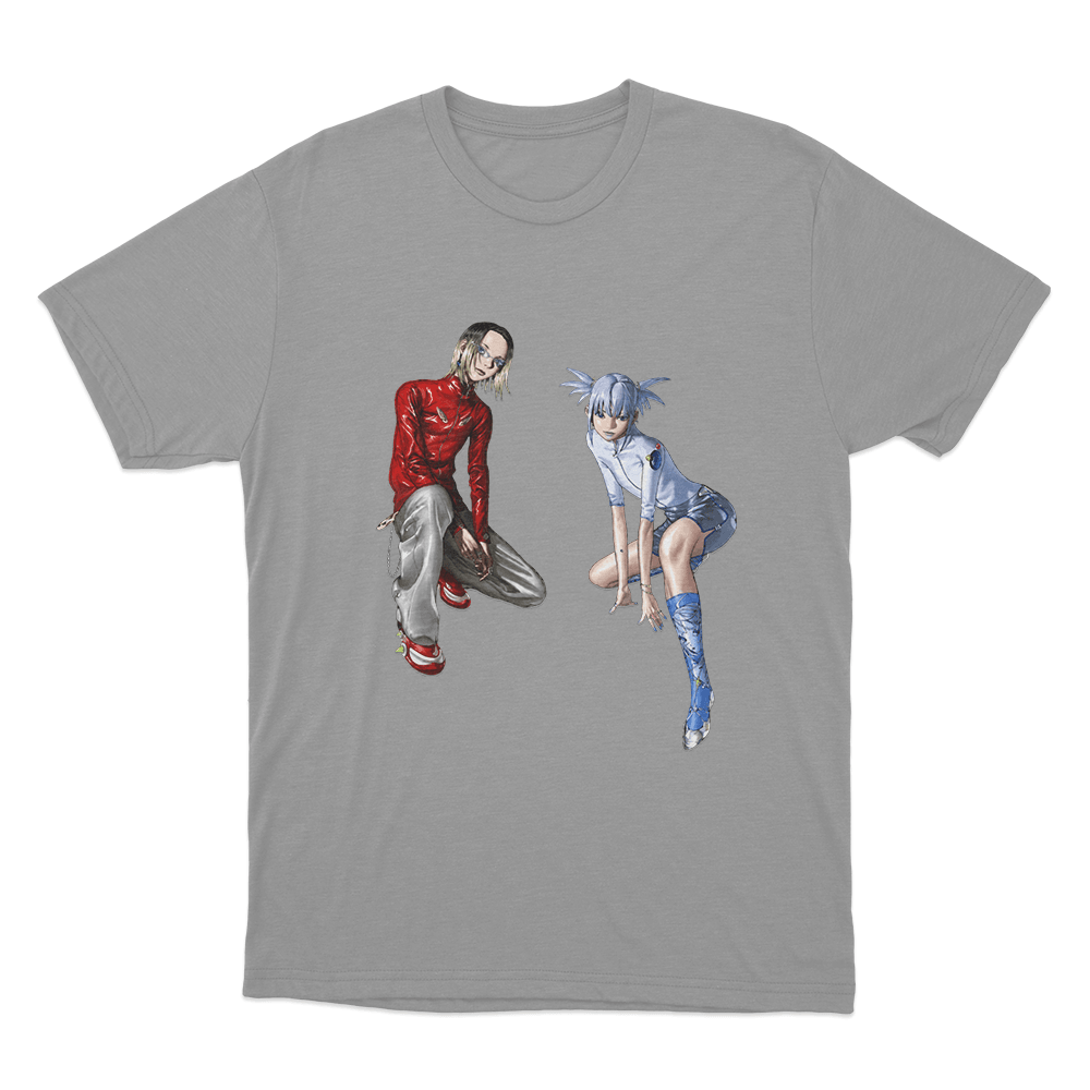 Yoasobi Duo Cartoon Unisex T Shirt Grey Yoasobi Duo Cartoon Unisex T Shirt Grey