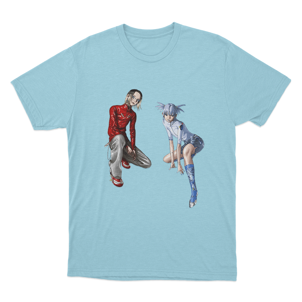 Yoasobi Duo Cartoon Unisex T Shirt Sky Blue Yoasobi Duo Cartoon Unisex T Shirt Sky Blue