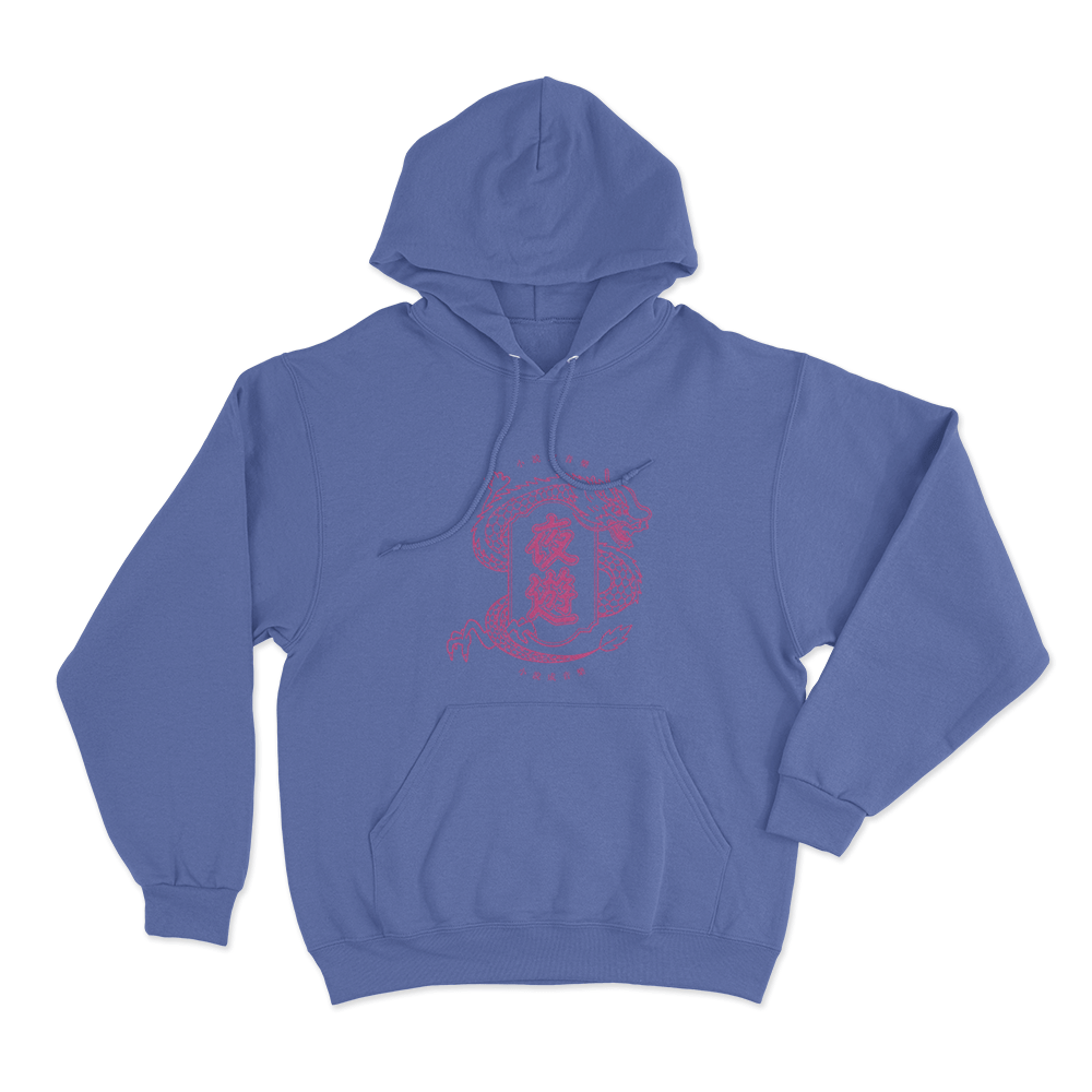 夜遊 Dragon Unisex Hoodie Blue 夜遊 Dragon Unisex Hoodie Blue