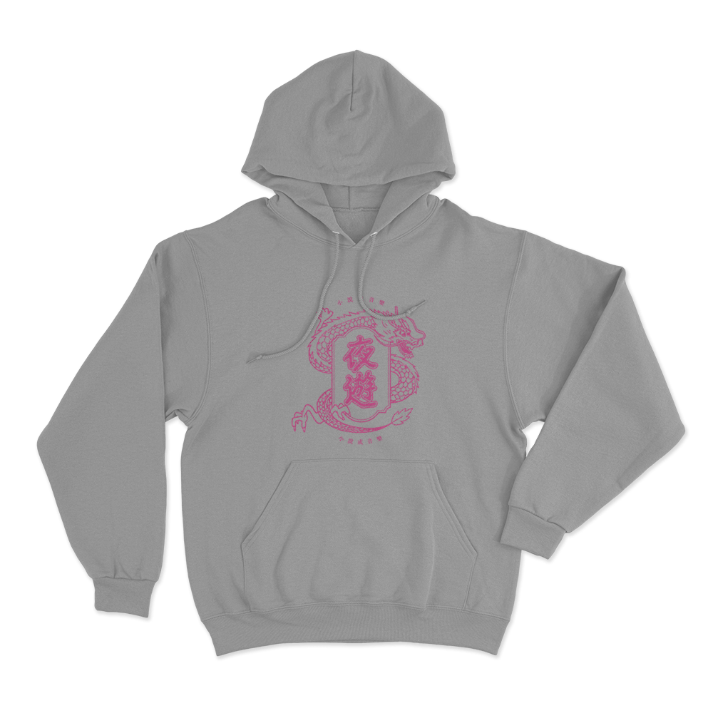 夜遊 Dragon Unisex Hoodie Grey 夜遊 Dragon Unisex Hoodie Grey